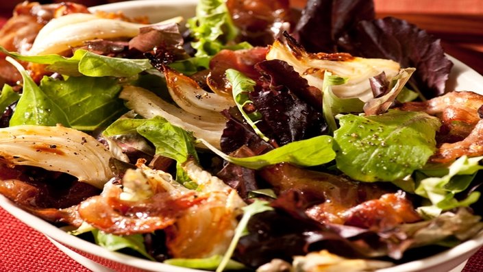 Fennel Salad with Caramelized Pancetta